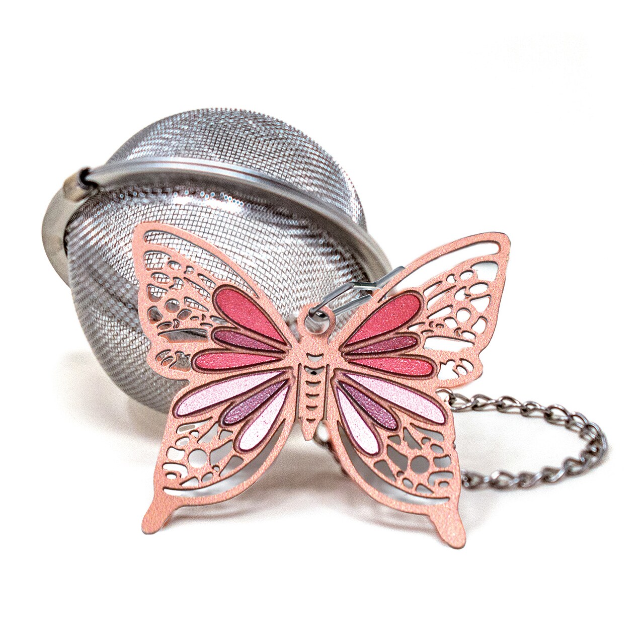 Norpro Mesh Tea Infuser with Butterfly Charm, 2-Inch, Stainless Steel